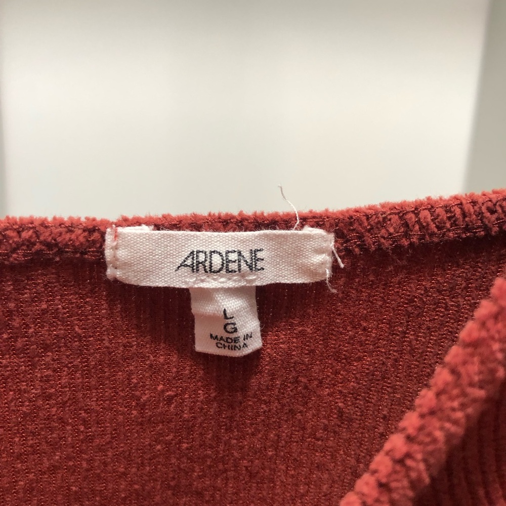 Ardene Rust Button-Front Mini Dress - Picture 3 of 7